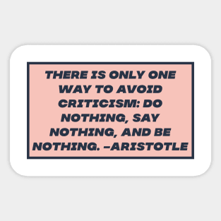 Criticism Sticker